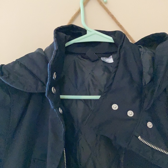 NWOT H&M BLACK PADDED PARKA WITH HOOD - Picture 6 of 7